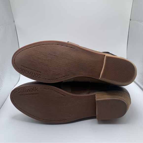 Women's Softwalk Rayne Boot tan shearling lining winter mid calf size8 Wide 1083 - Picture 10 of 11